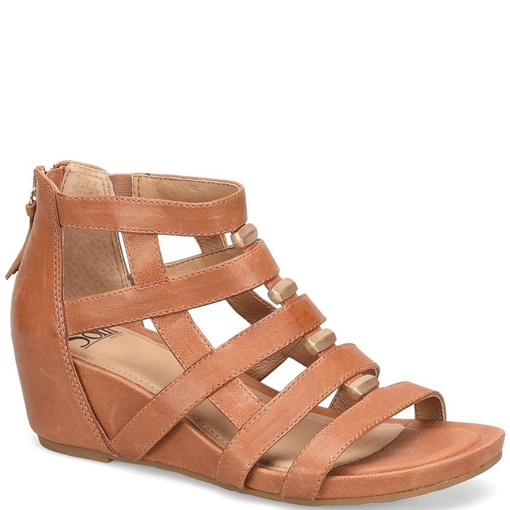 Sofft Rio I Leather Strappy Wedge Sandals